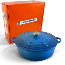 Le Creuset 6.75 Qt Round Dutch Casserole Risotto Pot Marseille Blue New In Box