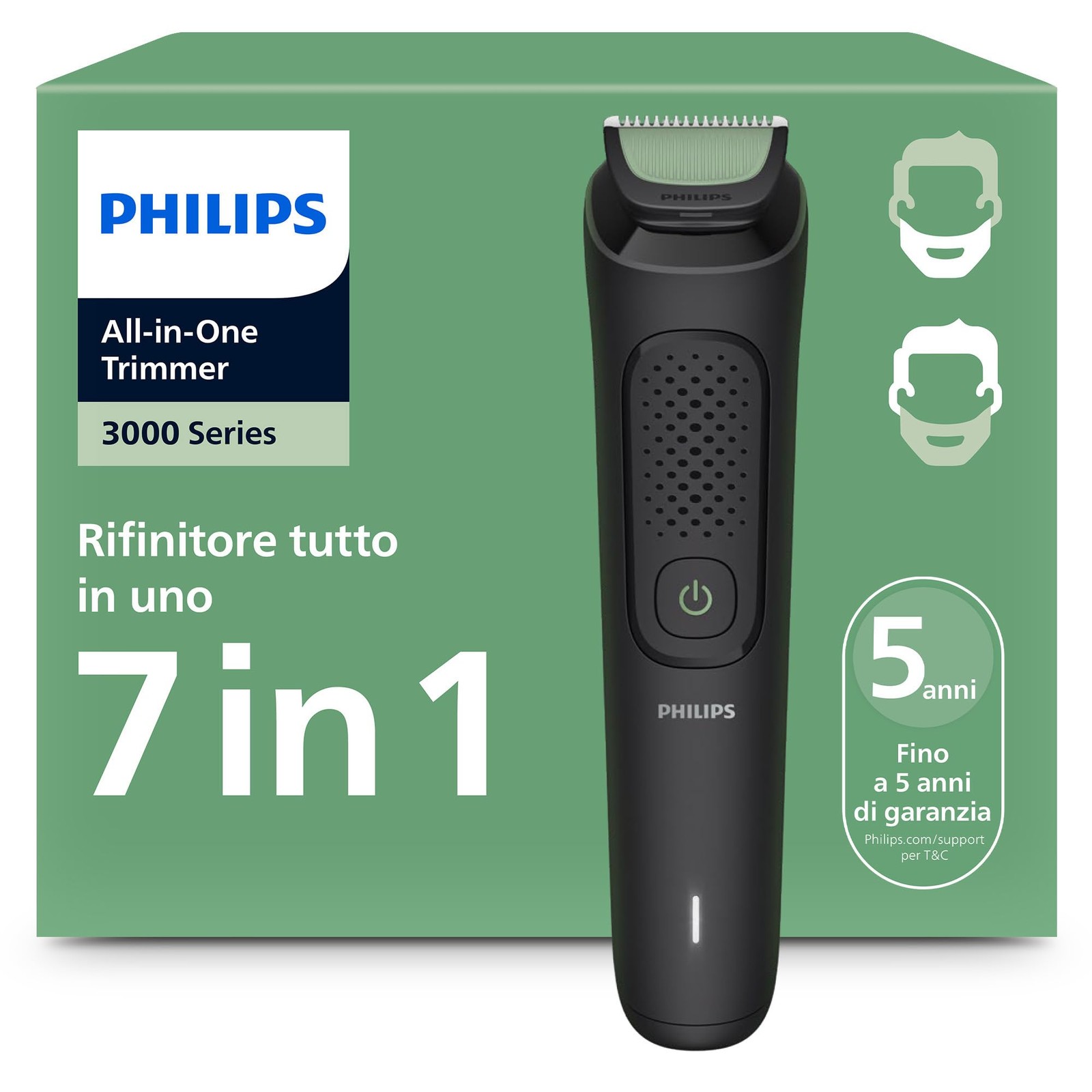 Tagliacapelli Professionale Lame Autoaffilanti Rasoio Elettrico Regolabarba UOMO