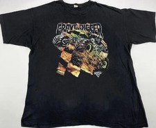 Monster Jam Grave Digger Monster Truck classic style black tee QT5979