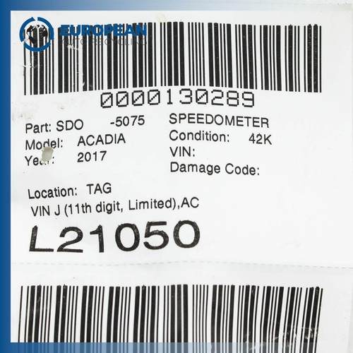 Velocímetro de cuadro de instrumentos GMC ACADIA 2014-2017 - OEM 22903373 23172985 - Imagen 7 de 7