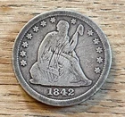 1842 O Seated Liberty Silver Quarter Dollar - New Orleans Mint