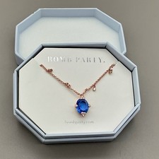 Bomb Party Necklace Lab Created Light Sapphire 18 Rose Gold Plated Rbp3513 Bomb Party Necklace Lab Created Light Sapphire 18 Rose Gold Plated Rbp3513
