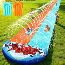50FT Extra Long Slip Lawn Water Slide for Kids Adults, XXXL Giant Heavy Duty Out