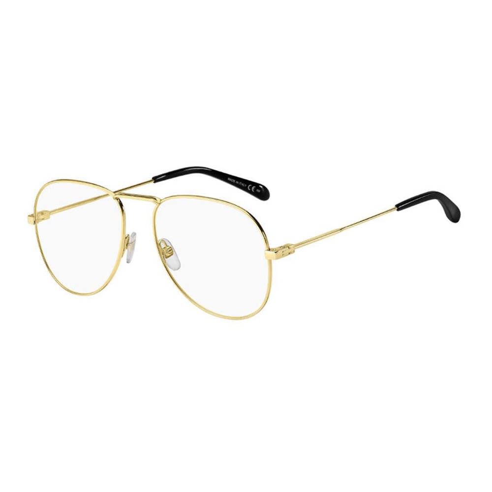 Givenchy Eyeglasses Aviator Full Rim, Gold Frame and Clear Demo Lenses Lens GV01