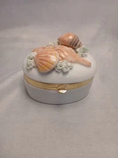 Fitz And Floyd Shells Hinged Tricket Box