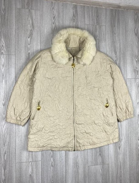 Damen Gianfranco Ferre Mantel Beige Naturfell 42 /