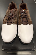 FootJoy ContourFit Golf Shoes 9.5 Medium White/Tan Saddle NEW
