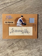 2005 Donruss Leather & Lumber Tommy John #LC-55 Cuts /128 Auto Yankees