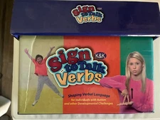 K&K Sign to Talk Verbs Actions Speech Sign Language Flash Cards Autism - SLP