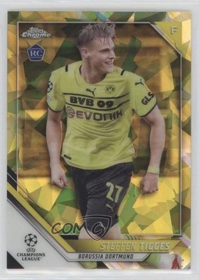 2021 Chrome UEFA Champions League Sapphire 82/99 Steffen Tigges Rookie RC 1ke4