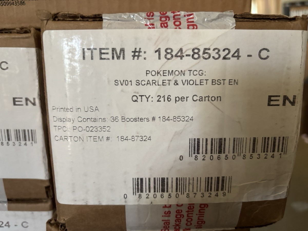 Pokemon TCG SV01 2023 Scarlet And Violet Booster Box Case (FACTORY SEALED  CASE)