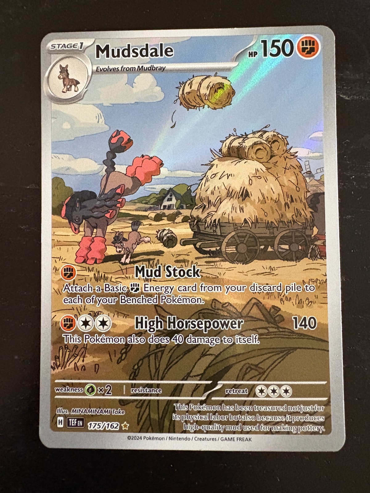 Pokémon TCG Mudsdale 175/162 Holo Secret Rare - Temporal Forces - Near Mint