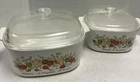 Vintage Pyrex Corning Ware Spice Of Life Set of 2 Casserole dishes