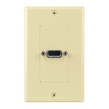 VGA Female to Wall Plate, Ivory Single Gang,