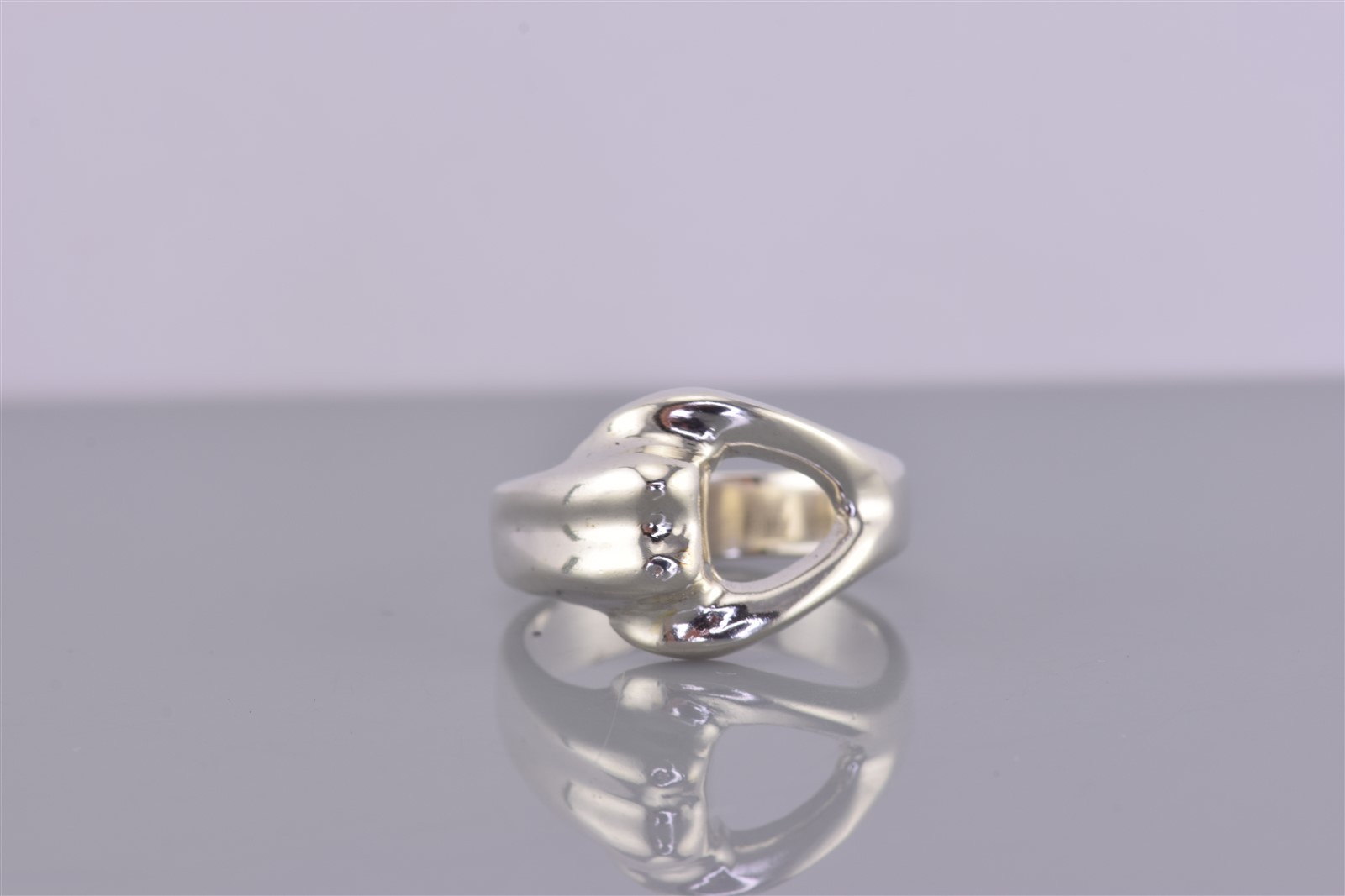 Sterling Silver Solid Fluted Wrap Around Split Fa… - image 1