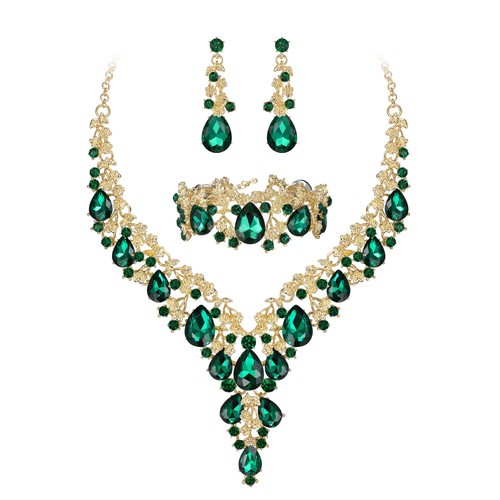 BriLove Women's Wedding Bridal Austrian Crystal Teardrop Flower Cluster State...