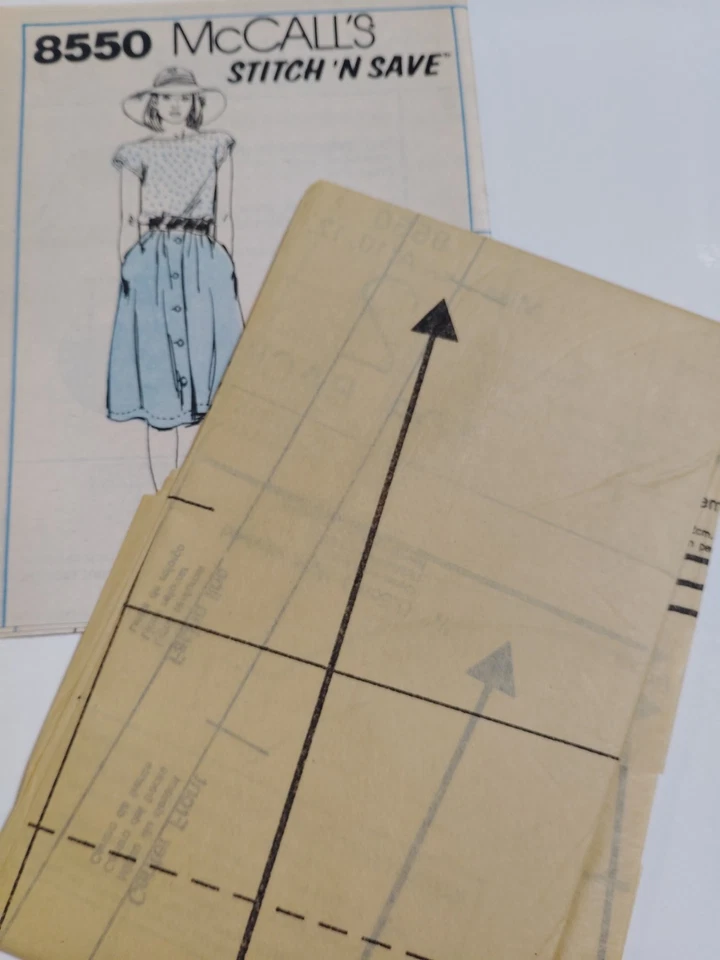 McCall's Stitch N Save 8550 Shirt Top Skirt Sewing Pattern Ladies 10 12 14 UC - Image 4 of 4