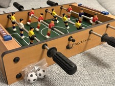 Tischkicker Mini Playtastic 52x31cm Kinder Fußball mit 2 Bällen Gebraucht