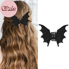 Halloween Bat Hair Clips for Women French Metal Bat Hair Claw Clips Matte Black