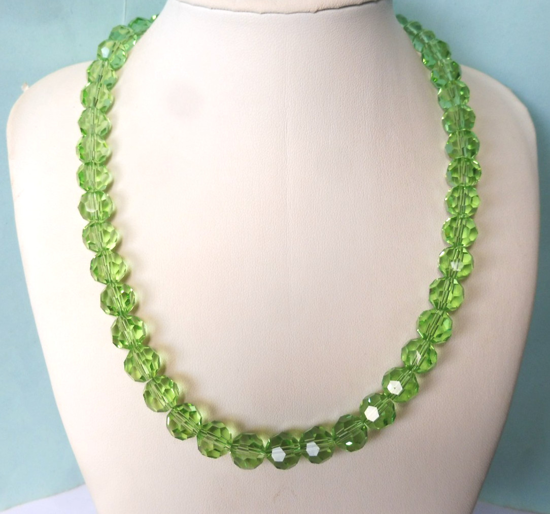 Collier de perles Tsavorite 10mm en argent massif, cadeau précieux idéal