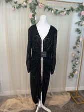 Mac Duggal 26549 High Low Sequin Cocktail Dress Size 14