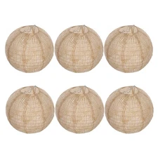 6 Pcs Hanging Lantern Wedding Lanterns Burlap Lamp Shade