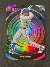 Evan Carter 2024 Panini Select Baseball Rookie Color Wheel SP Rangers 7