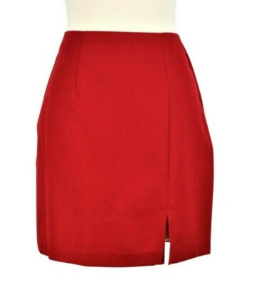MY MICHELLE Mini Pencil Skirt Front Slit Vanishing Waistband Red Juniors Sz  5/6