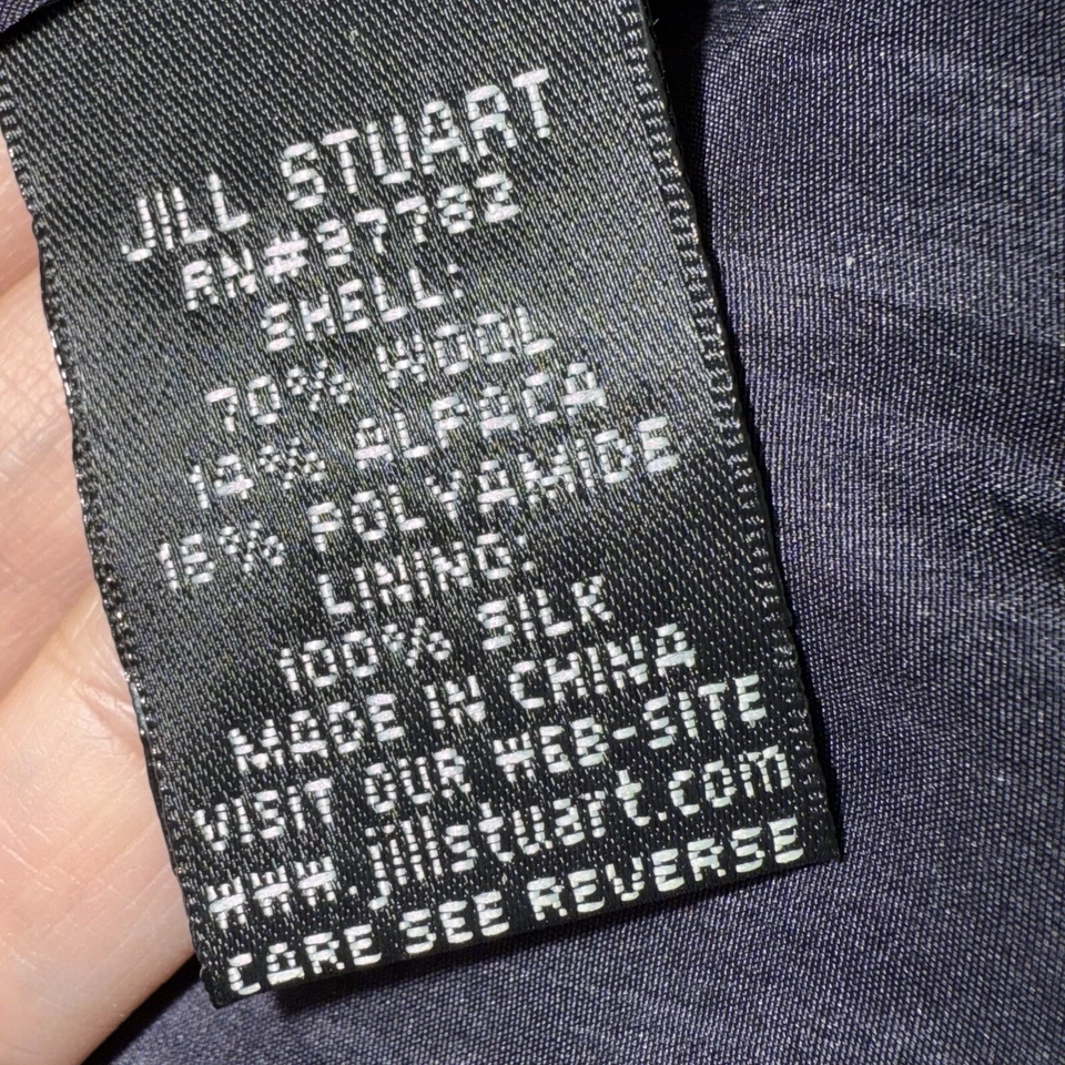 JILL STUART - FALDA MUJER LANA ALPACA MIDI LÍNEA A AZUL MARINO TALLA 6 Foto 4 de 4