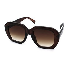 Womens Mod Thick Plastic Rectangular Chic Fashion Sunglasses