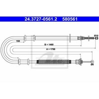 ATE Handbremsseil Bremsseil Hinten Links Passend FüR Fiat Doblo Cargo 223 119