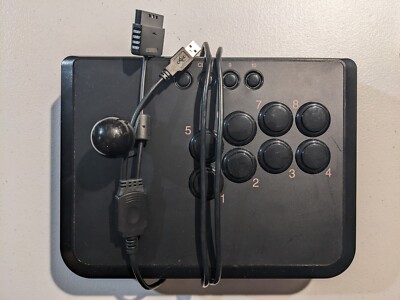 ELECOM ARCADE FIGHT STICK BLACK USB PC PlayStation