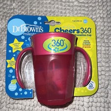 Dr Brown's Cheers 360 Spoutless Transition Cup 7oz/200ml -Pink-