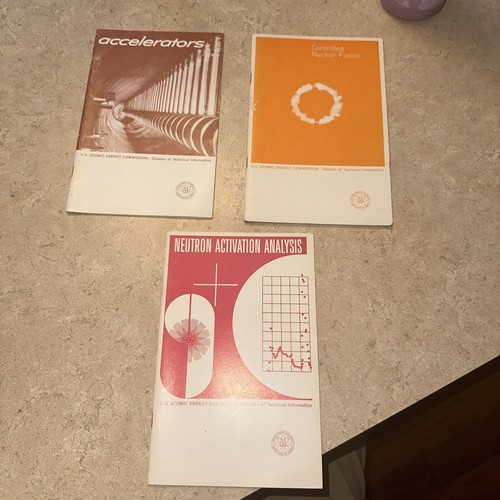 3 US Atomic Energy booklets-Neutron Activation Analysis, Accelerators, Nuclear