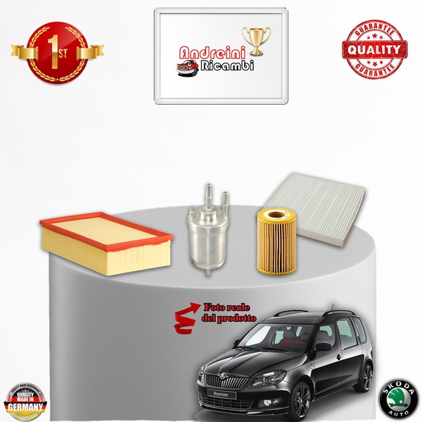 Inspektionskit Filter Skoda Roomster 1.2 12V 47KW 64CV Von 2008->-image