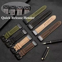 Quick Fit Strap For Garmin Fenix 8 7S 7 7X 6S 6 6X 5S 5X 3HR Leather Watch Band