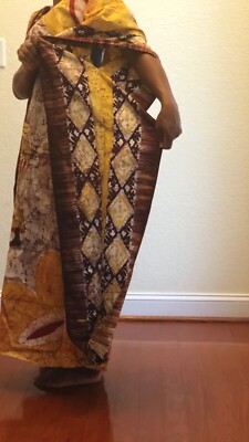 Handmade African Women Dress Made In Cte D'Ivoire,100%cotton | eBay