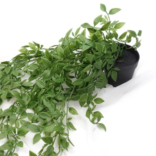Hanging Plant Leaf in Pot 70cmH Green Planter Artificial Faux Home Wall Decor - Picture 3 of 6