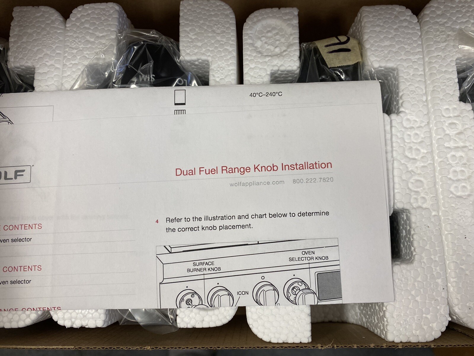 Wolf 9015759 Black Knobs Set for 36 Inch Range eBay