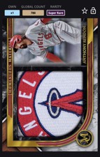 TOPPS BUNT 2022 ANTHONY RENDON, JUMBO RELIC PATCH, ANGELS, MUSEUM, DIGITAL CARD
