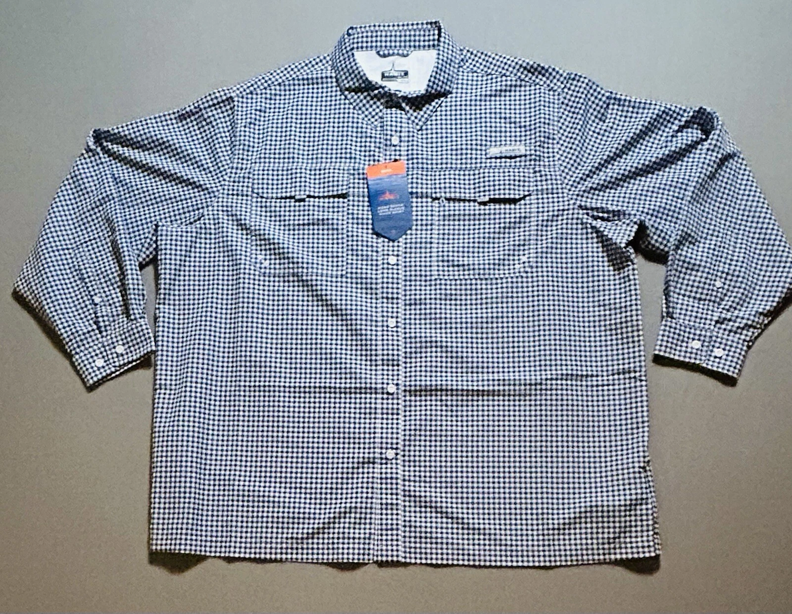 Habit Men’s Kona Beach River Shirt NWT Long sleeve UPF 40+ Vented Pockets 3XL