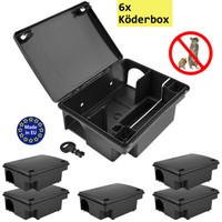 6 X KöDerstation Kompaktbox KöDerbox MäUsebox Rattenbox NagerköDerstation Petigi
