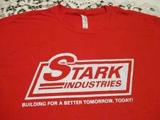 STARK INDUSTRIES BUILDING FOR A BETTER TOMORROW TODAY SHIRT MD NEW IRON MAN TONY