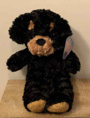Kellytoy Sugar Loaf Plush Rottweiler Puppy 17  Black Brown Floppy  Stuffed Toy