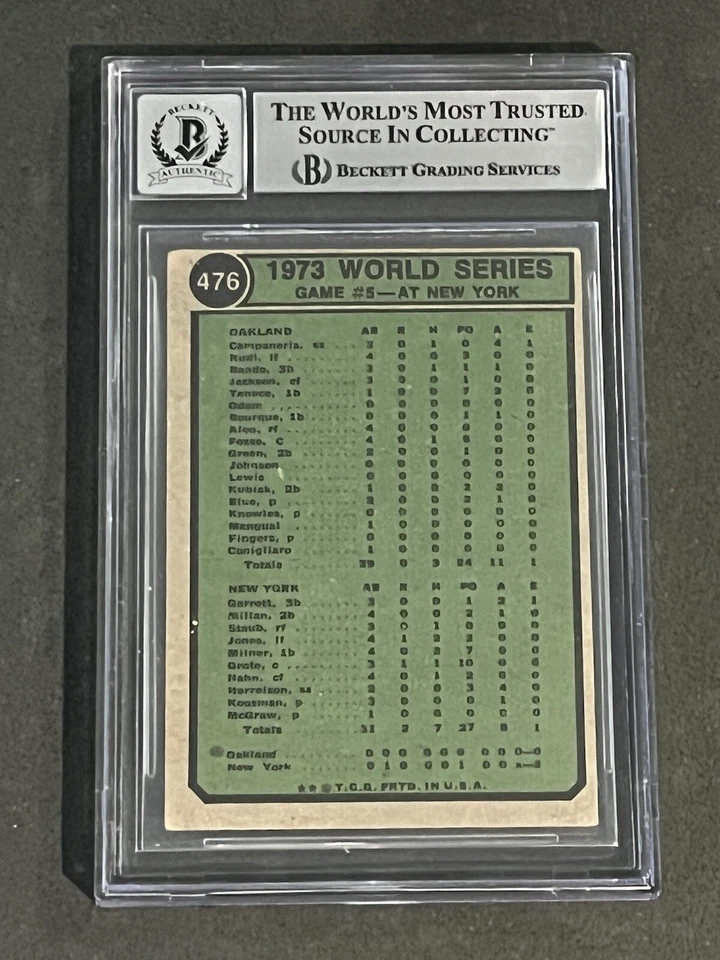 КАРТОЧКА С АВТОГРАФОМ CLEON JONES & JERRY GROTE 1974 TOPPS МИРОВАЯ СЕРИЯ BAS 10 - Изображение 2 из 2