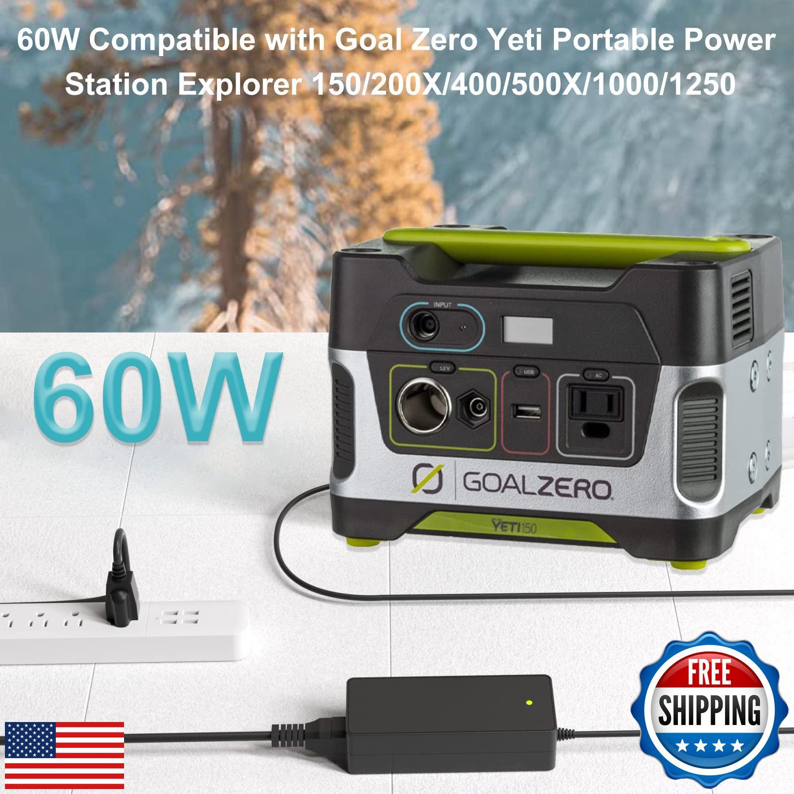 15V 60W Replacement for Goal Zero Yeti Charger AC Adapter for Goal Zero Yeti 