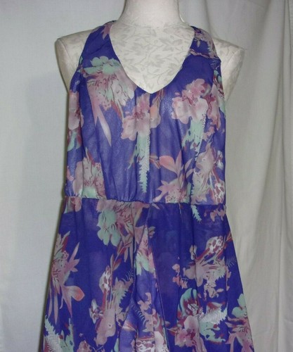 Materiale Bambina Junior Stampa Pagliaccetto Trasparente Sovrapposizione Maxi Halter Gonna Vestito S/M - Foto 4 di 4