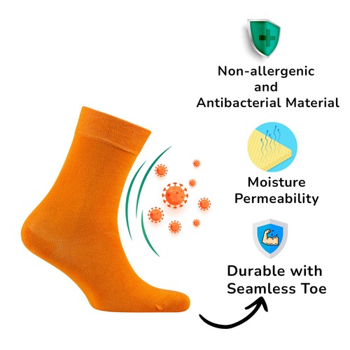 Cosyfeel® Women Crew Dress Socks 3-Pack Bamboo Material Durable Seamless Toe - Picture 4 of 133