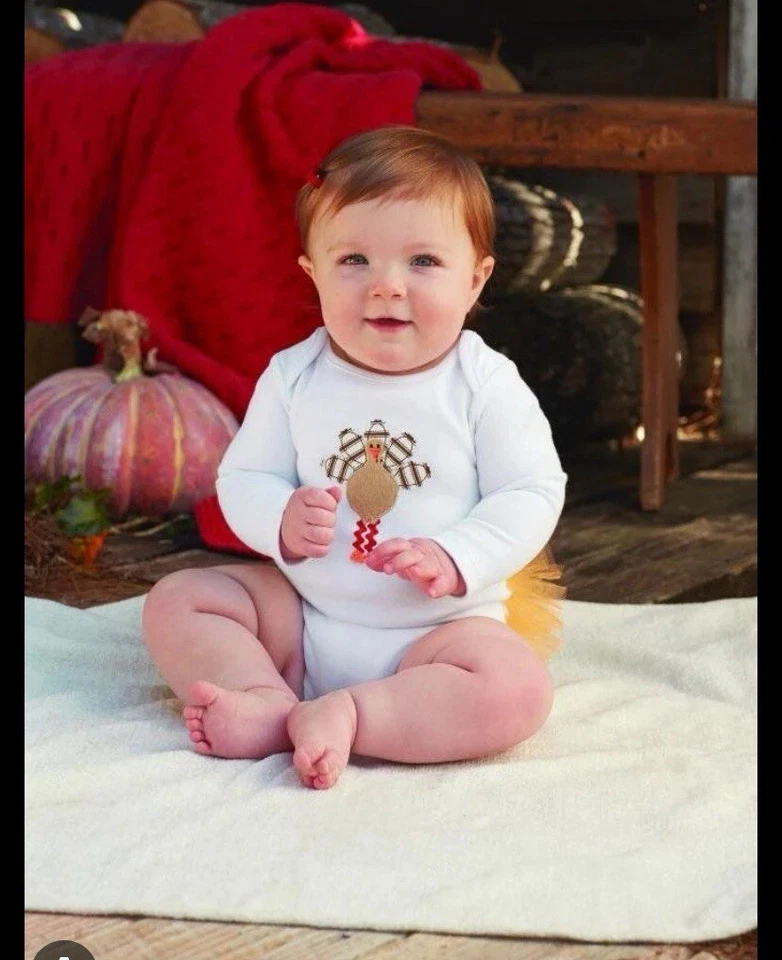 Tutú rastreador de pavo de acción de gracias Mud Pie niñas nuevo 0-3 meses Foto 3 de 4