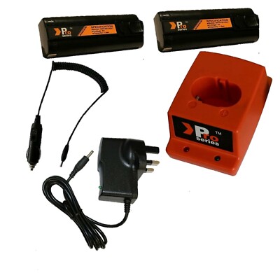 Pro Series Ladegerät Set für Paslode IM350+ 2x Akku / Netzladegerät Set / Im Auto